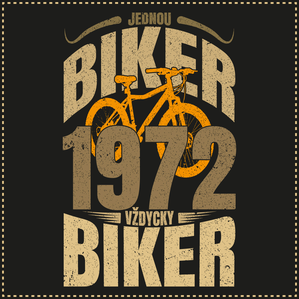 Tričko s potiskem Biker 1972