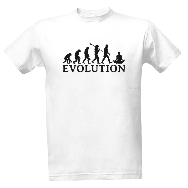 Tričko s potiskem EVOLUTION - joga