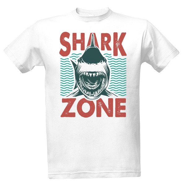Tričko s potiskem Shark zone
