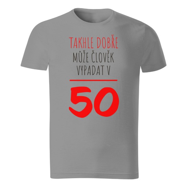 Tričko s potiskem 50 let