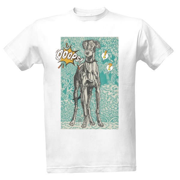 Tričko s potiskem "Chrtí Ooops"