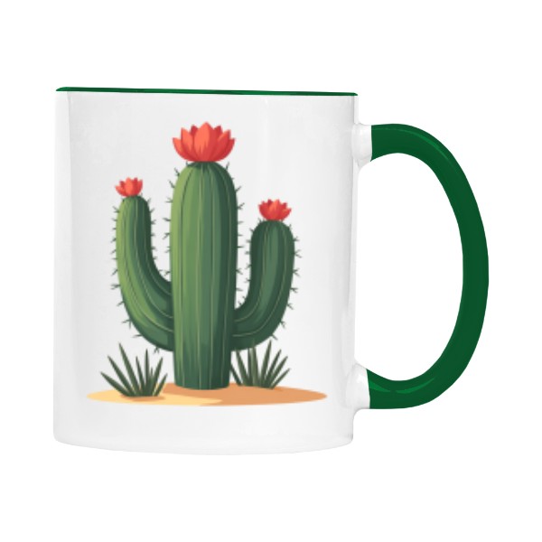 Hrnek malý barevný s potiskem Kaktus