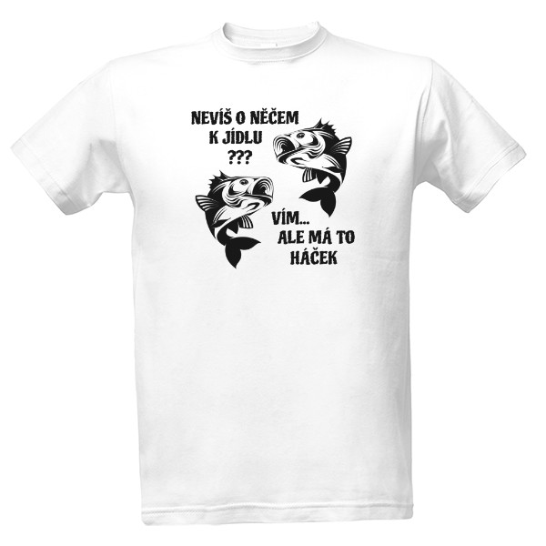 Tričko s potiskem Má to háček-rybářské tričko