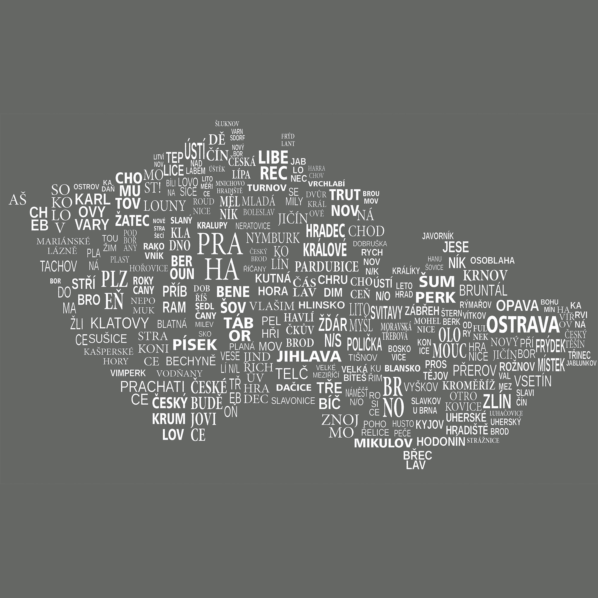 Mapa Česká republika města