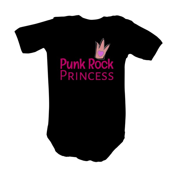 Dětské body s potiskem punk rock princess