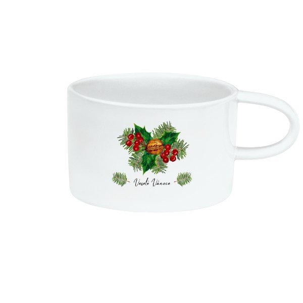 Hrnek Makronka s potiskem Vánoční ořech 