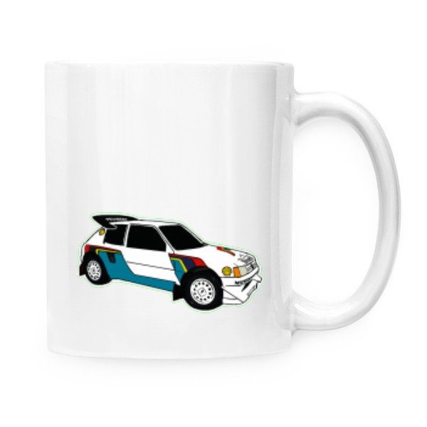 Hrnek malý bílý s potiskem Hrnek Peugeot 205 T16